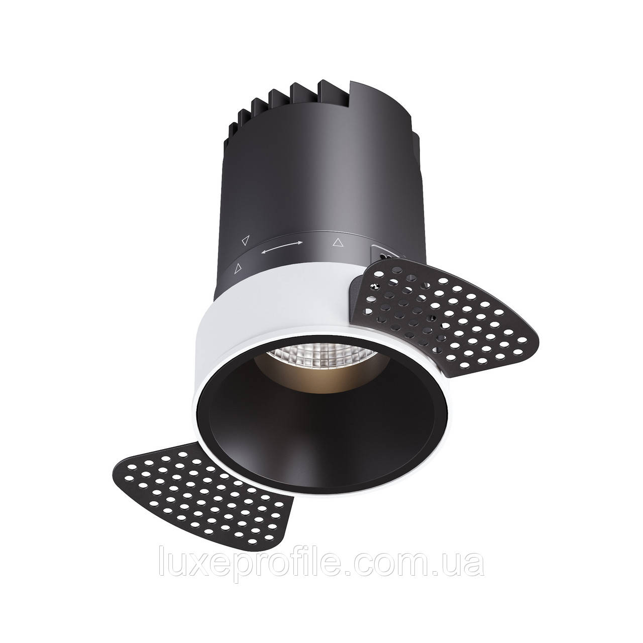 Точковий врізний LED світильник Ø134мм TWS06 (чор) 12W 3000K