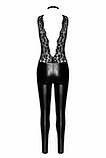 Комбінезон Noir Handmade F298 Libido Deep-V catsuit with collar and pearl chain - S, фото 6