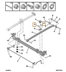 Стремянка ресори М14 70х76 Fiat Ducato 250, Peugeot Boxer, Citroen Jumper (2006-2014), 1350015080, 514238