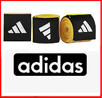 Боксерські бінти ADIDAS бавовна жовті для рук боксу кікбоксингу мма єдиноборств кольорові