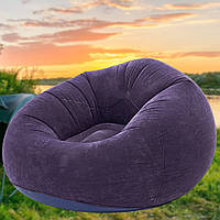 Надувне крісло для дому та кемпінгу Портативний м'який надувний лежак для відпочинку на природі