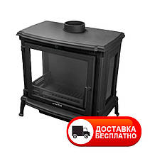 Чавунна піч камін Nordflam Brema з трьохстороннім склом