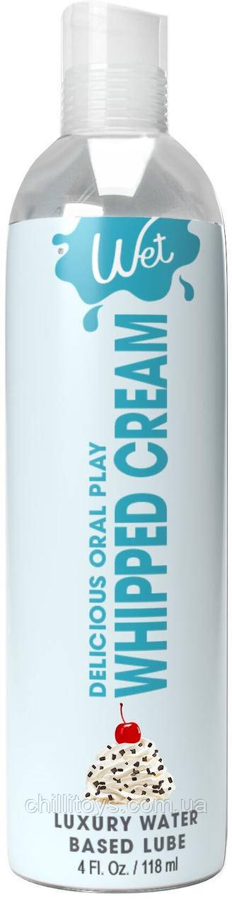 Лубрикант на водній основі Wet Oral Play Whipped Cream (118 мл), їстівний, без цукру SO9895, фото 1