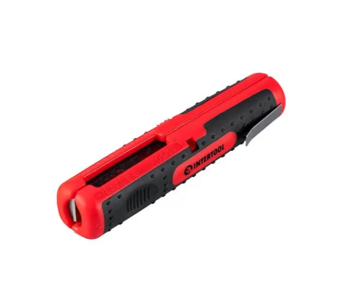 Універсальний знімач ізоляції INTERTOOL HT-7030 (зачищення дротів, кабелів і коаксіальних  кабелів), фото 1