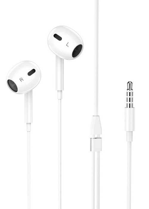 HF Hoco M1 Max earphones+мікрофон white
