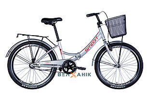 Велосипед 24" Formula SMART Vbr (рама 15") з багажником сріблястий