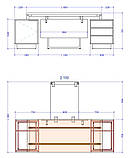 Офісний стіл з брифінг приставкою Промо q29-42 Salita, фото 6