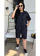 Жіночий літній костюм з футболкою та шортами (р.46-48,50-52,54-56,58-60) трикотаж бавовна, фото 5