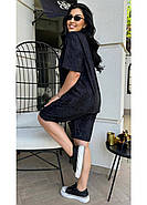 Жіночий літній костюм з футболкою та шортами (р.46-48,50-52,54-56,58-60) трикотаж бавовна, фото 6