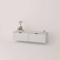 Сучасна підвісна тумба ТВ під телевізор біла P1 120 см з дверцятами у вітальню спальню Сан Маріно