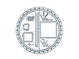 Круг-протрактор (шкала на 6400)