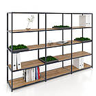 Стелаж Лофт з поличками ЛДСП Компаунд 35-96k з декоративною травою