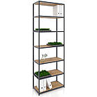 Стелаж Лофт цільнозварний металевий 7 полиць ЛДСП Компаунд 35-90k з траваю