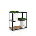 Стелаж металевий 3 полиці ЛДСП цільнозварний Компаунд 35-92k