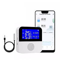 Wi-Fi датчик температури та вологості Smart Life / Tuya Smart c дисплеєм та вбудованим акумулятором