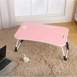 Складаний столик для ноутбука та планшета (60х40х27 см),/ Багатофункціональний столик-підставка з підсклянником