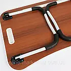 Складаний столик-підставка для ноутбука та планшета (60x40см), Рожевий / Портативний багатофункціональний столик у ліжко, фото 10