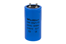 Конденсатор пусковий CD60 350 мкФ 300 V з клемами, Whicepart