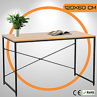 Комп'ютерний Стіл Лофт 120 x 60 х 74 см Loft Home Fest NORD Офісний Письмовий Стіл Бежевий ДСП