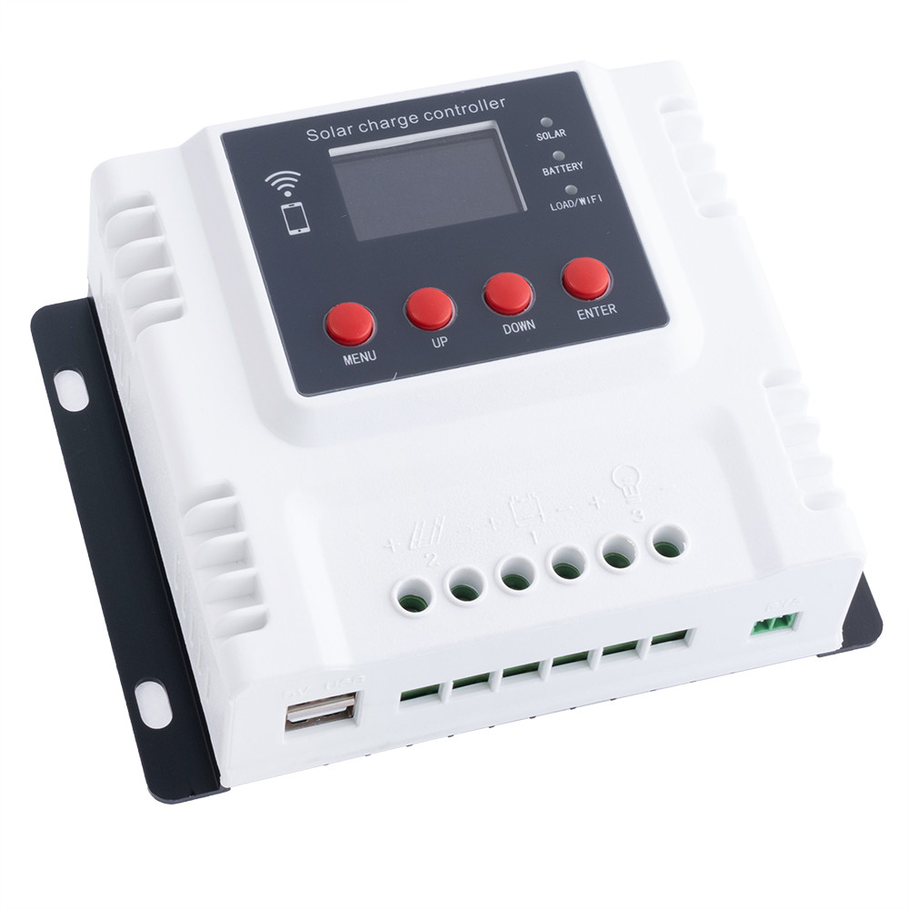 Контроллер заряда солнечных панелей PWM 20А 12В/24В/48В з WIFI (KDY-20A), Demuda