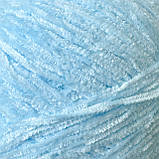 Avanti Yarn PUFFY (Аванті Ярн Пуффі) № 845 блакитний (Пряжа велюр, нитки для в'язання), фото 3