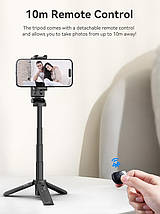 Штатив-монопод з пультом Ulanzi JJ02 палиця для селфі з Bluetooth 3 в 1, ручка для мобільного телефону, фото 5