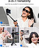 Штатив-монопод з пультом Ulanzi JJ02 палиця для селфі з Bluetooth 3 в 1, ручка для мобільного телефону, фото 7
