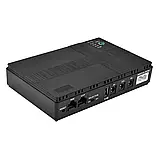 Mini UPS 36W, Powerbank на 10400Mah, Виходи USB, DC 5V, 9V, 12V, POE. ДБЖ для Роутерів — Чорний, фото 3