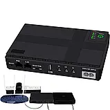 Mini UPS 36W, Powerbank на 10400Mah, Виходи USB, DC 5V, 9V, 12V, POE. ДБЖ для Роутерів — Чорний, фото 7