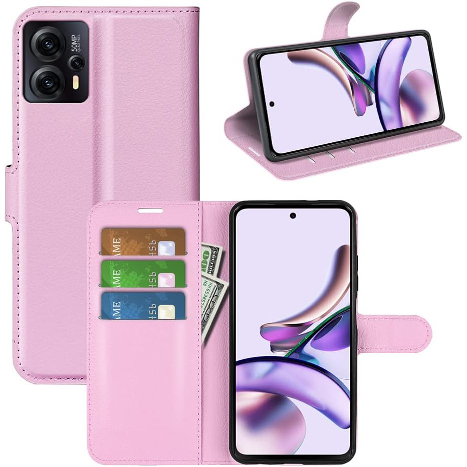 Чохол-книжка Litchie Wallet для Motorola G13 / G23 / G53 5G Light Pink
