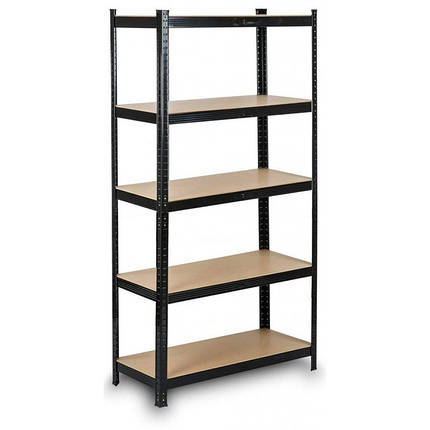 Стелаж складський металевий FunFit 180х90х40 см чорний, фото 1
