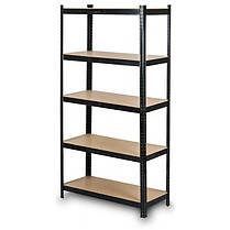 Стелаж складський металевий FunFit 180х90х40 см чорний, фото 3