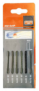 Полотна (набір) по дереву/металу/пластику до лобзика 502, 6 видів по 4 шт,  BAHCO, арт.302-6X4P