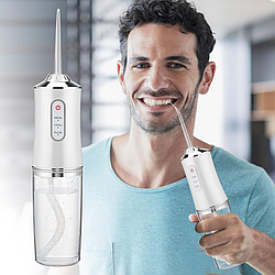 Іригатор для ротової порожнини 230мл Portable Oral Irrigator очищувач зубів бездротовий портативний з 3 режимами