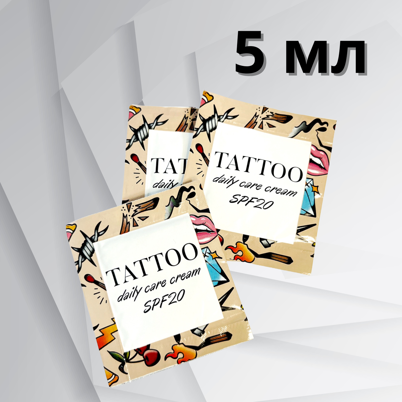 5 мл саше Загоювальний крем після плівки TATTOO daily care SPF 20 від Mark, фото 1