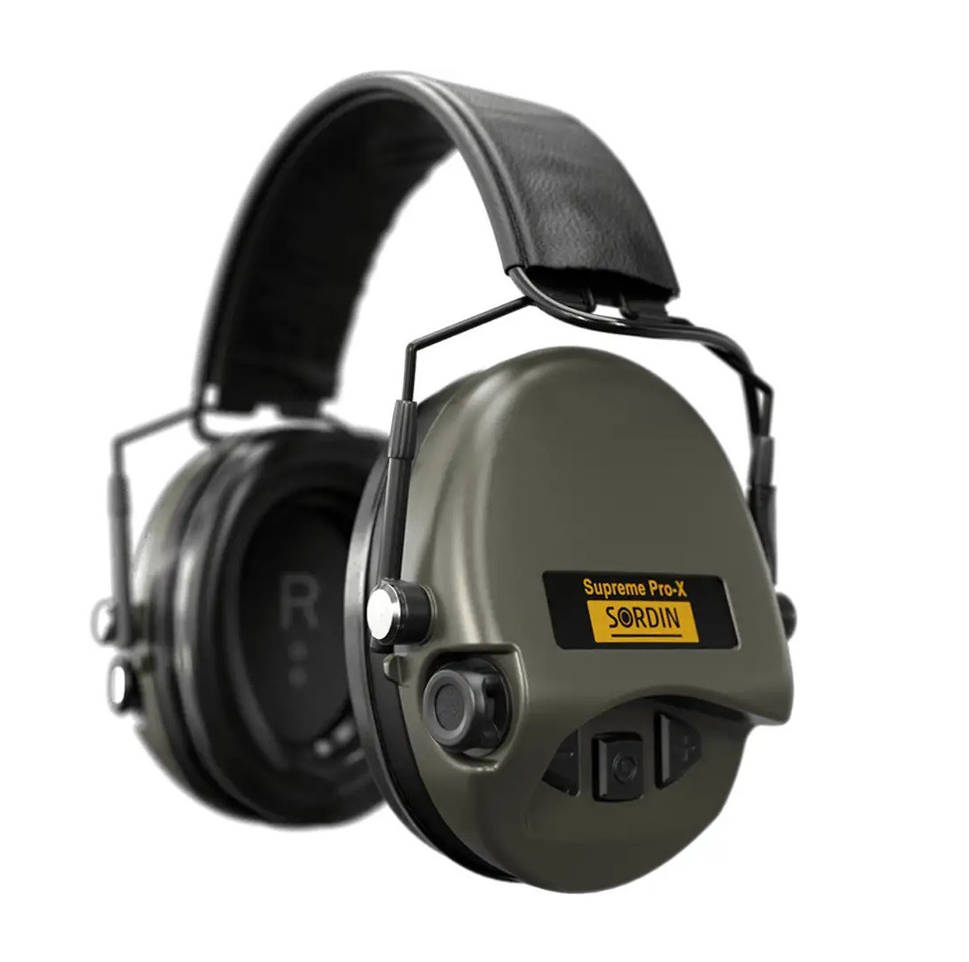 Активні навушники Sordin Supreme Pro-X SFA 74502-06-S Green (зі шкіряним оголов'ям), фото 1