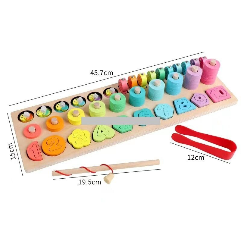 Дошка логічна C 61714 магнітна риболовля, математичний, геометричний сортер, сортер за кольорами, пірамідки