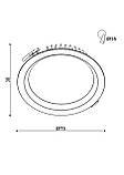 Точковий врізний LED світильник Ø175мм TWS08 (біл) 15W, фото 6