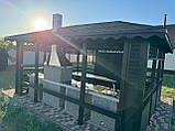 Дерев'яна альтанка 5 на 4 м, розбірна (на 16-20 осіб) "Орлеано", фото 7