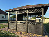Дерев'яна альтанка 5 на 4 м, розбірна (на 16-20 осіб) "Орлеано", фото 9