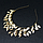 Лавровий вінок обруч на голову з листиками, для фотосесії — золотистий Aushal Jewellery, фото 8