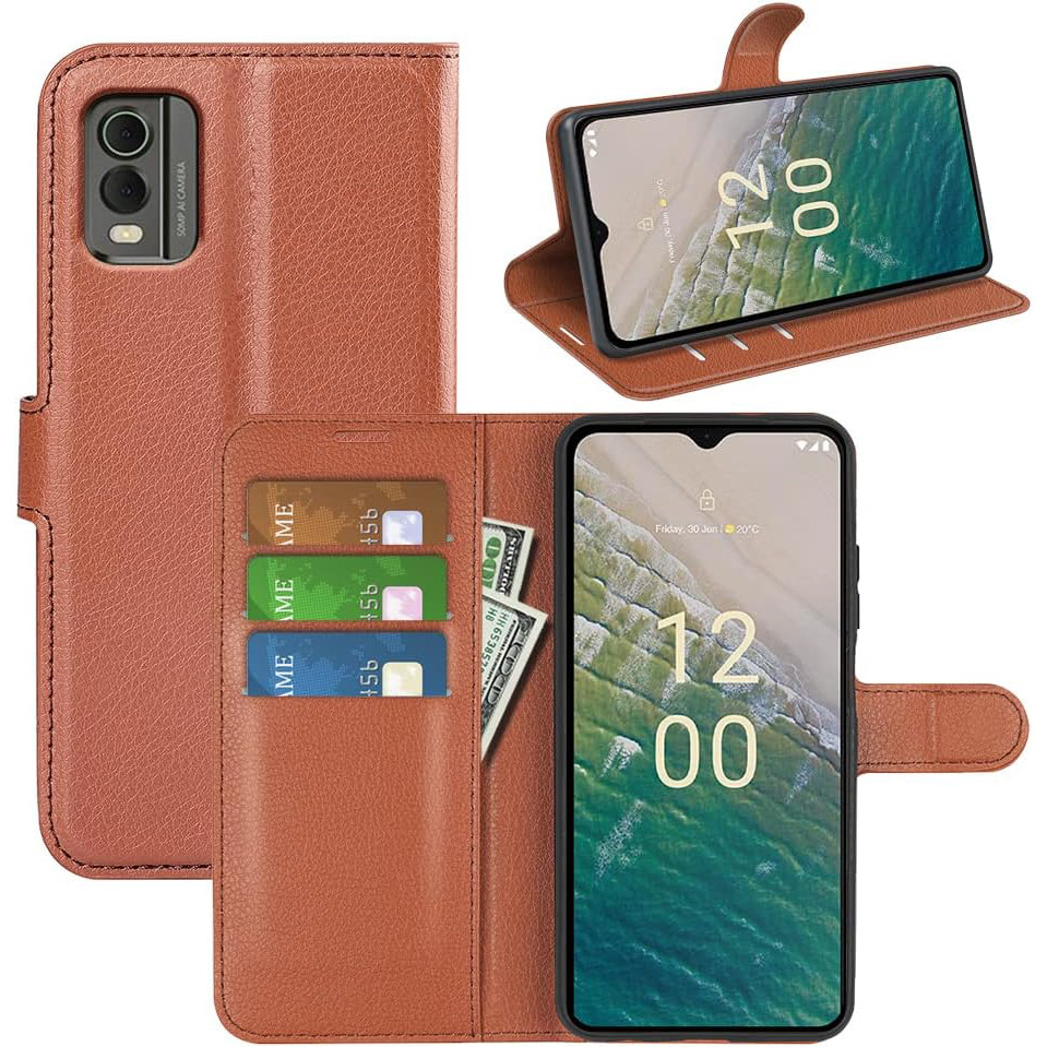Чохол-книжка Litchie Wallet для Nokia C32 Brown