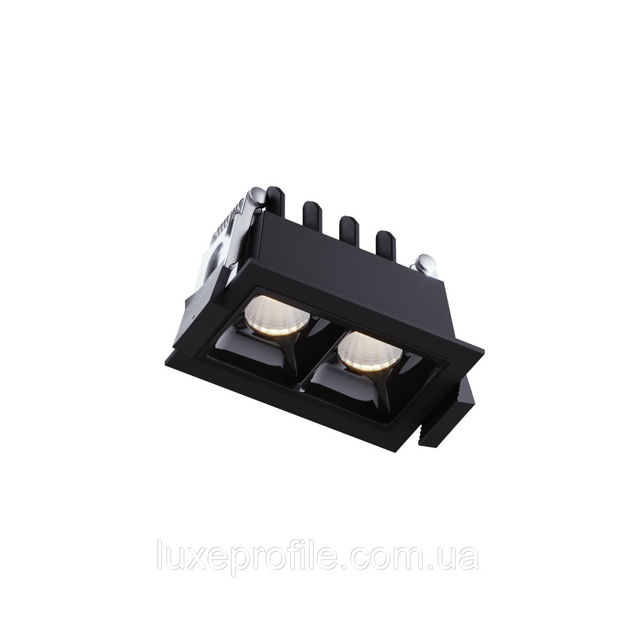 Точковий врізний LED світильник прямокутний TWS09 (чор) 4W 3000K