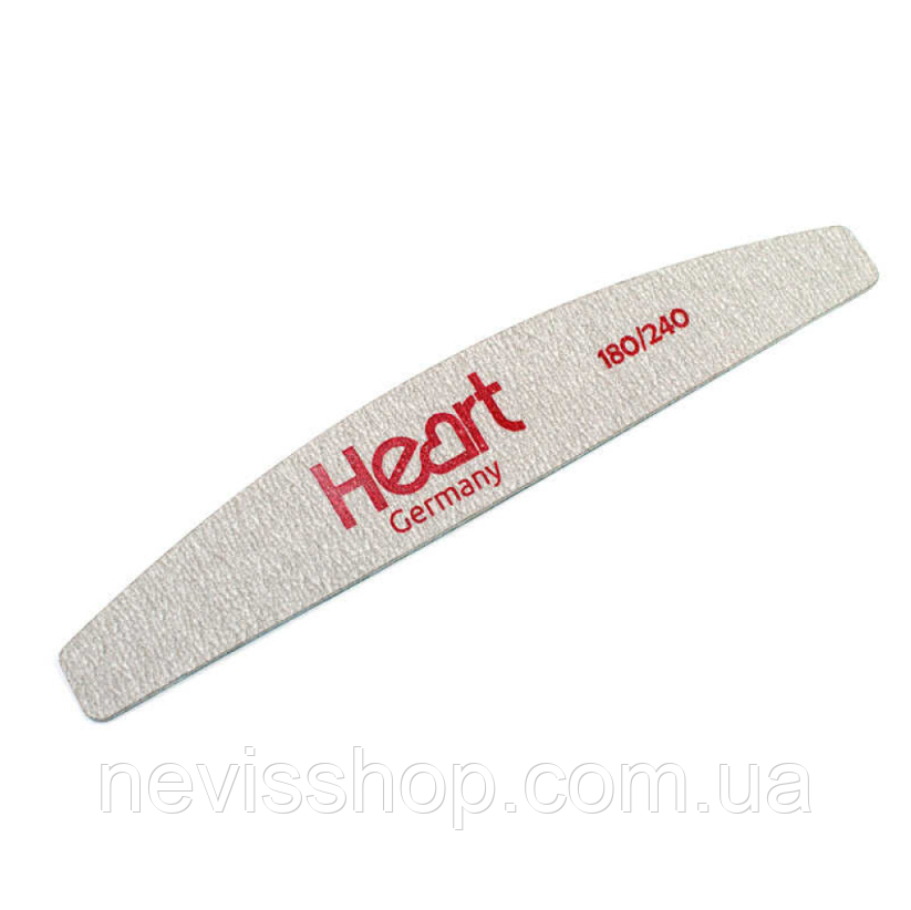 Пилка для нігтів Heart Half Titan 180/240. півколо