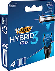 Змінні картриджі BIC Hybrid 3 Flex 4шт. (БІК)