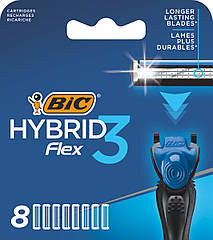 Змінні картриджі BIC Hybrid 3 Flex 8шт. (БІК)