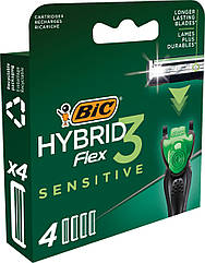 Змінні картриджі BIC Hybrid 3 Flex Sensitive 4шт. (БІК)