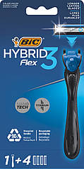 Бритва BIC Hybrid 3 Flex з 4 змінними картриджами (БІК)