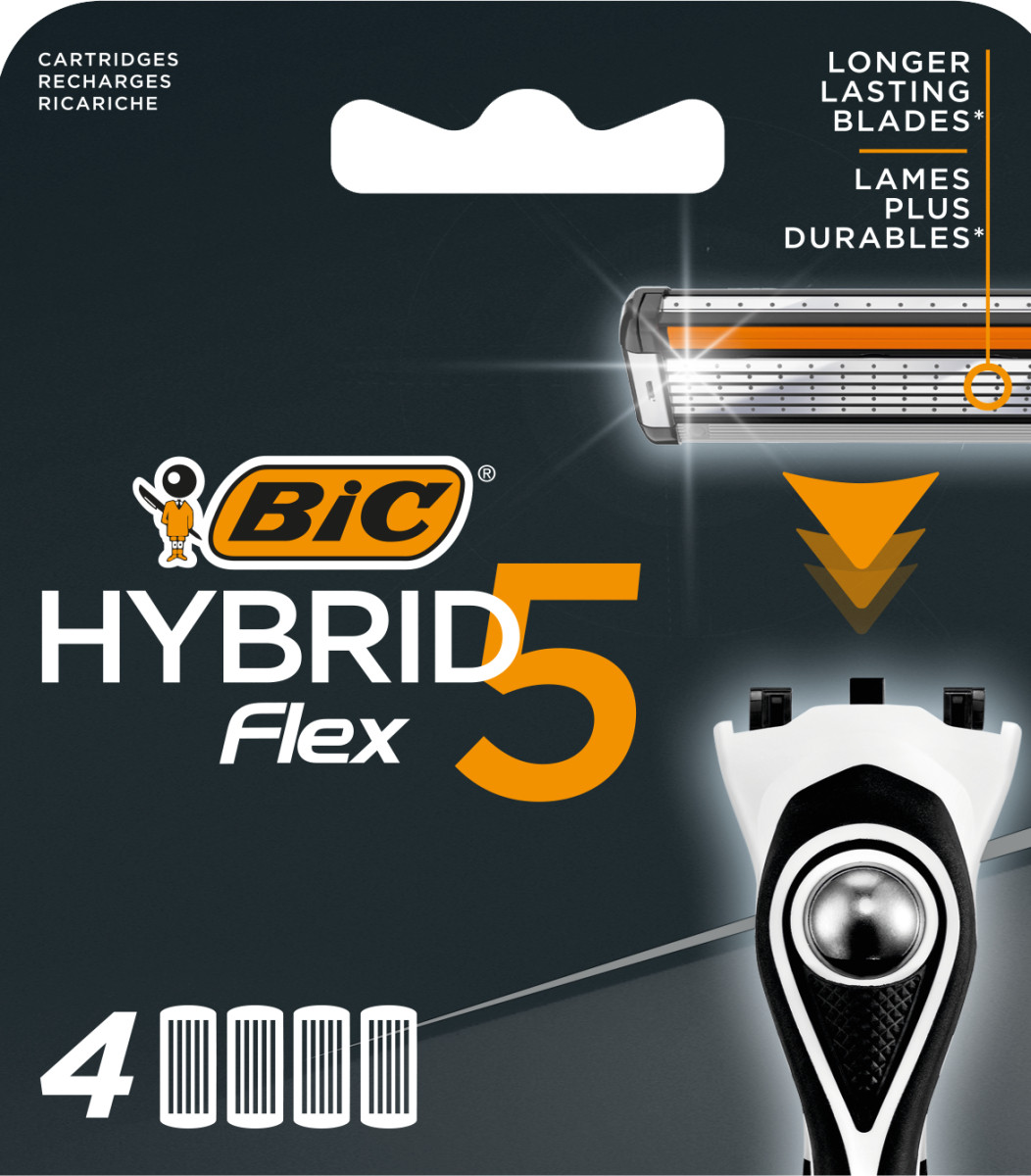 Змінні картриджі BIC Hybrid 5 Flex 4шт. (БІК), фото 1
