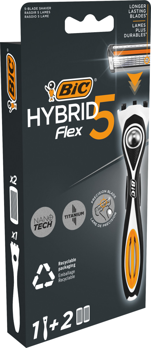 Бритва BIC Hybrid 5 Flex з 2 змінними картриджами (БІК), фото 1